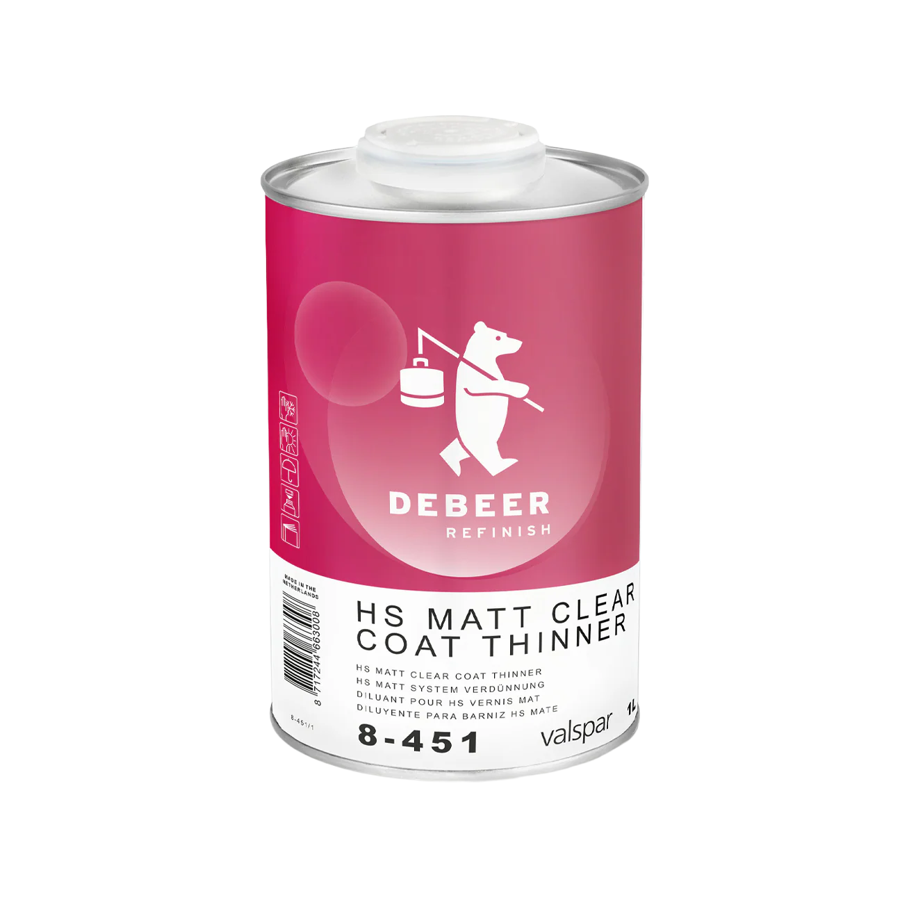 DeBeer HS Matt Clear Coat Thinner (1 Litre)