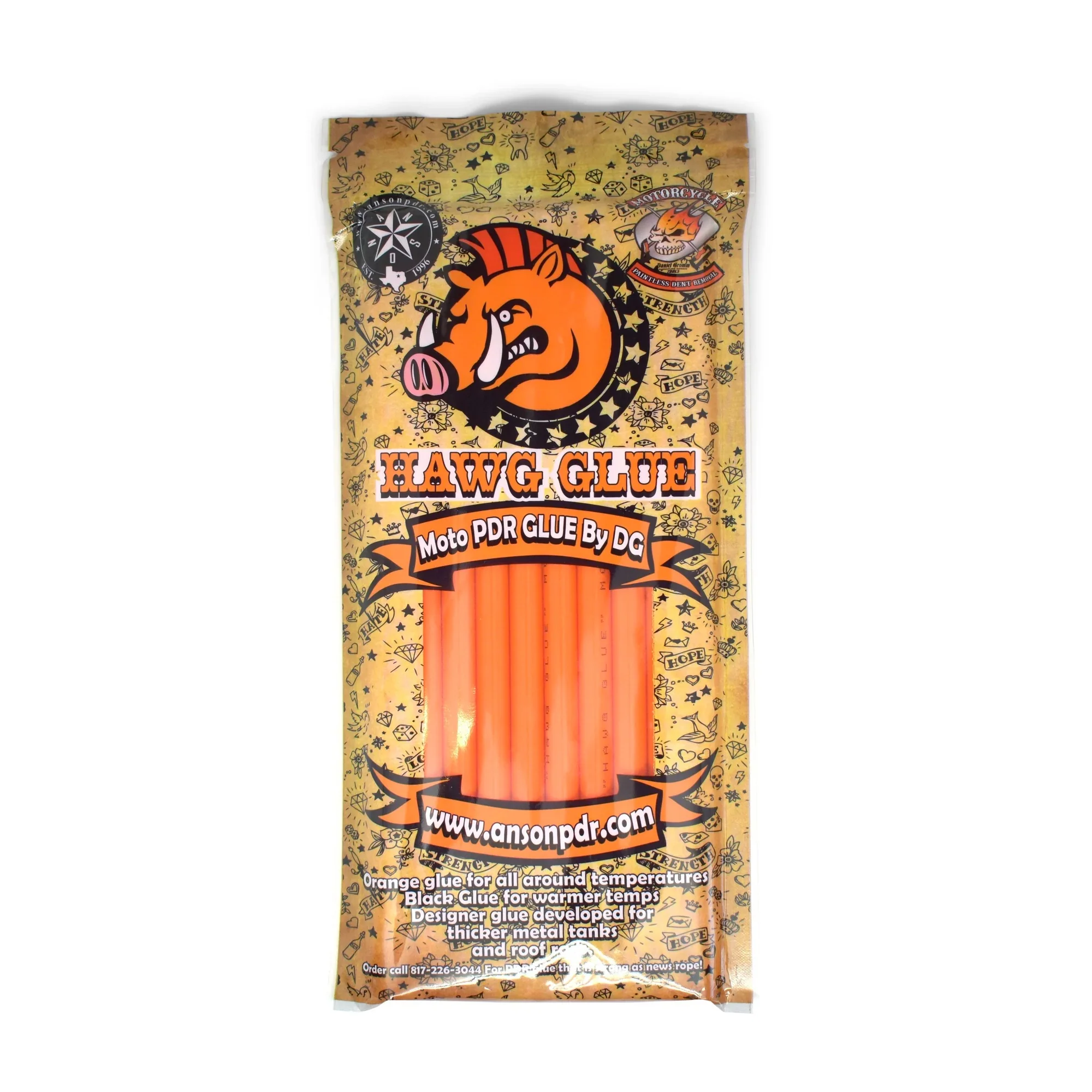 KECO Hawg Orange PDR Glue Sticks (Pack of 10)