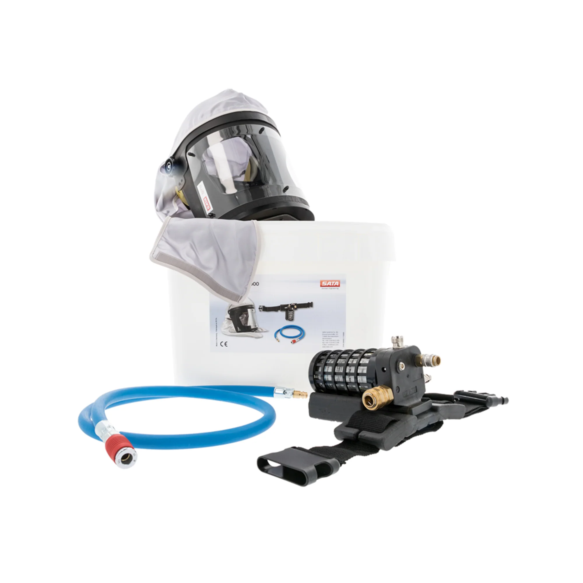 SATA Vision 2000 Air Fed Mask with Charcoal Filter