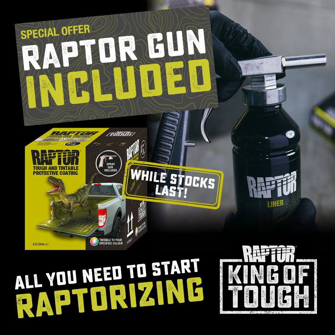 RAPTOR Spray-On Liner (Tintable, 4L) + FOC Spraygun - Image 3